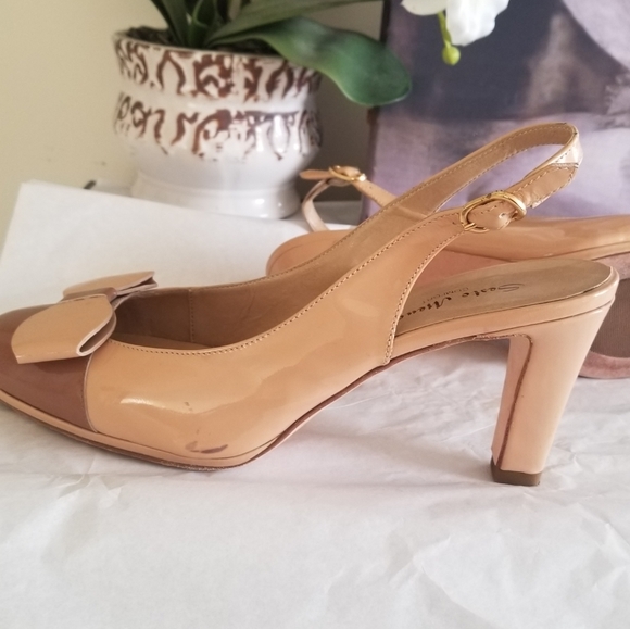 Sesto Meucci glossy shade slingback heel 7.5M - Picture 8 of 8